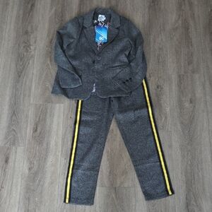 Lola And The Boys Gray Suit With Batman Theme Boys Size 10